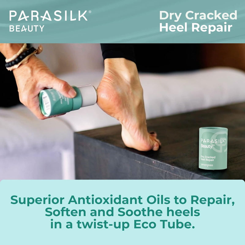 [Australia] - Parasilk Beauty Lemongrass Heel Repair Moisturizing Stick for Dry, Cracked Feet. Superior Antioxidant Oils & Wax Repair & Soften Dry Skin, Nighttime Foot Balm 1.5 Ounce (Pack of 1) 