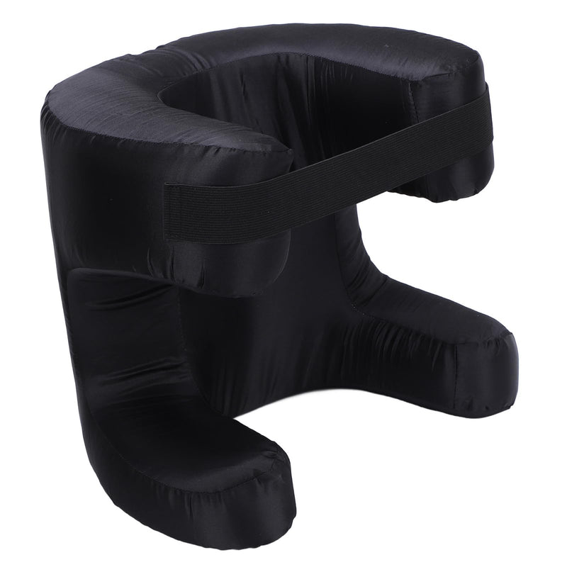 [Australia] - Memory Foam Face Pillow, Ergonomic Design, Silk Fabric Beauty Pillow for Back Sleep Training Pillow, Memory Foam Support, Soft Cushioning, Suitable for Comfortable Sleep (Black) Black 