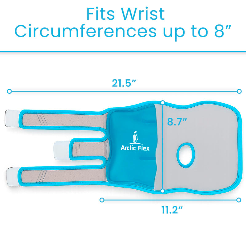 [Australia] - Wrist Ice Pack Wrap with Compression for Carpal Tunnel Relief - Hand Brace with Hot & Cold Therapy for Inflammation, Arthritis, Swelling & Post-Surgery (Gray) Gray 