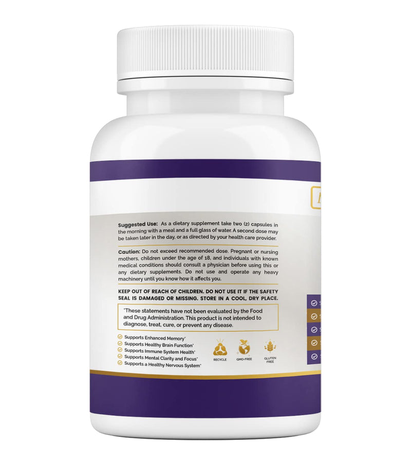 [Australia] - Maximize Within Lion's Mane & DMAE Capsules: Enhance Memory, Boost Mental Clarity, and Sharpen Focus - 60 Capsules for Maximum Cognitive Support 