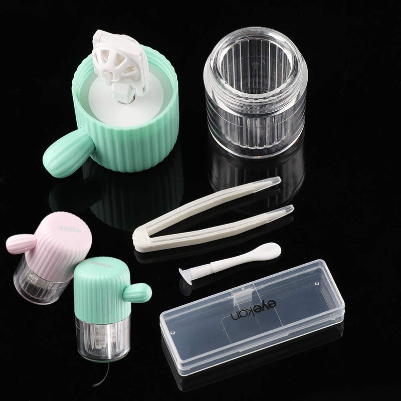 [Australia] - MUDOR Portable Contact Lens Cleaner Machine - Contact Lens Washer with Drawstring for Daily Care Fast Cleaning Soft and hard Contact Lenses (Rhine Green) Rhine Green 