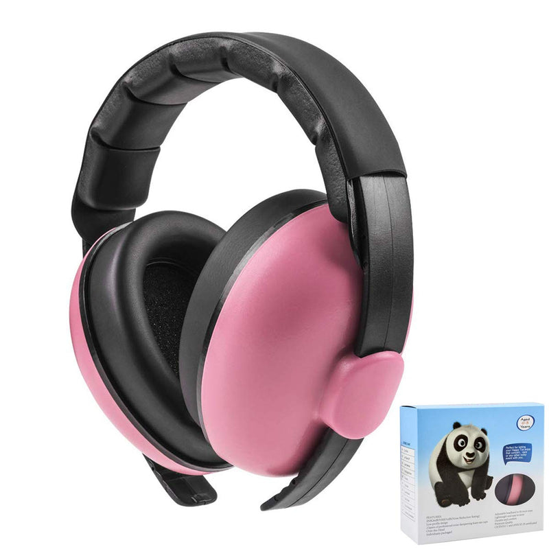 [Australia] - Baby Ear Protection Noise Cancelling Headphones for Kids Noise Reduction Hearing Protection Earmuffs for 0-3 Years Babies, Toddlers, Infant (Redrose) Red 