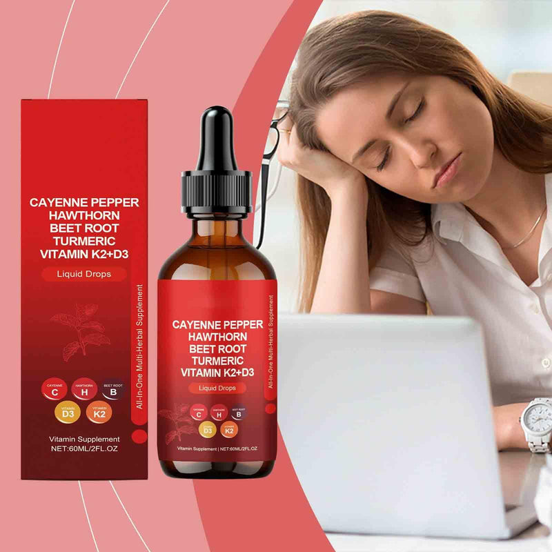 [Australia] - Cayenne Pepper Drops, Vascuflow Cayenne Pepper Liquid Drops with Hawthorn Beet Root | Turmeric Vitamin K2 D3, Gentle Formula, Vegan-Friendly, Easily Absorbed, 30-Day Supply (2) 2 