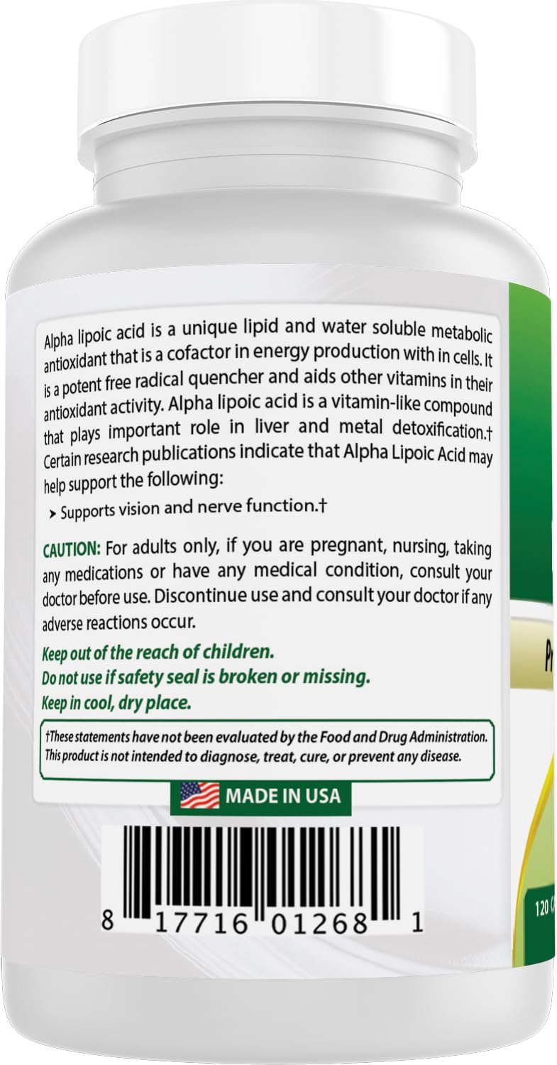 Best Naturals Alpha Liopic Acid 600 mg 120 Capsules - ALA Alpha Lipoic Acid Powerful Antioxidant (120 Count (Pack of 2))