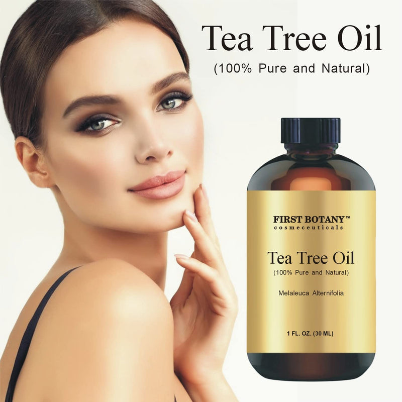 [Australia] - First Botany, 100% Pure Australian Tea Tree Essential Oil with high conc. of Terpinen - A Known Solution to Help in Fighting Acne, Toenail Issues, Dandruff. (1 fl oz) 1 Fl Oz (Pack of 1) 