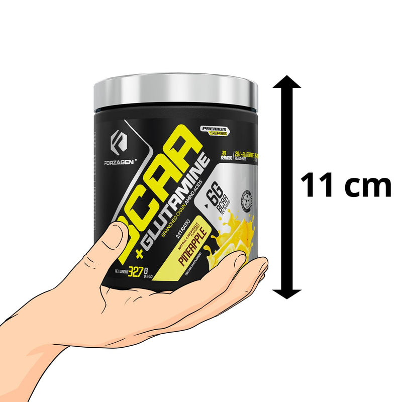 [Australia] - Forzagen BCAAS Amino Acids Powder with Glutamine BCAA Powder, Branched Chain Amino Acids Supplements Powder, BCAA Lean Energy Pre Workout - Post Workout Muscle Recovery Powder, 30 Servings Pineapple 