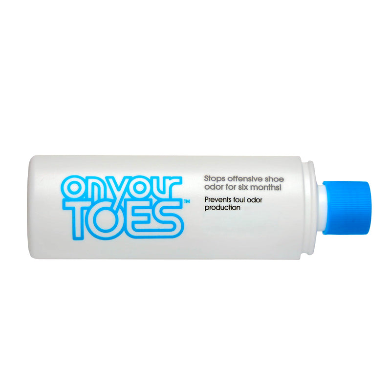 On Your Toes Foot Powder, Natural Aluminum-Free Shoe Odor Eliminator 1-Pack | Fast-acting, long-lasting, no perfume, podiatrist recommended, up to 3 pairs of shoes per bottle for kids, men & women, USA 0.75 Ounce (Pack of 1)