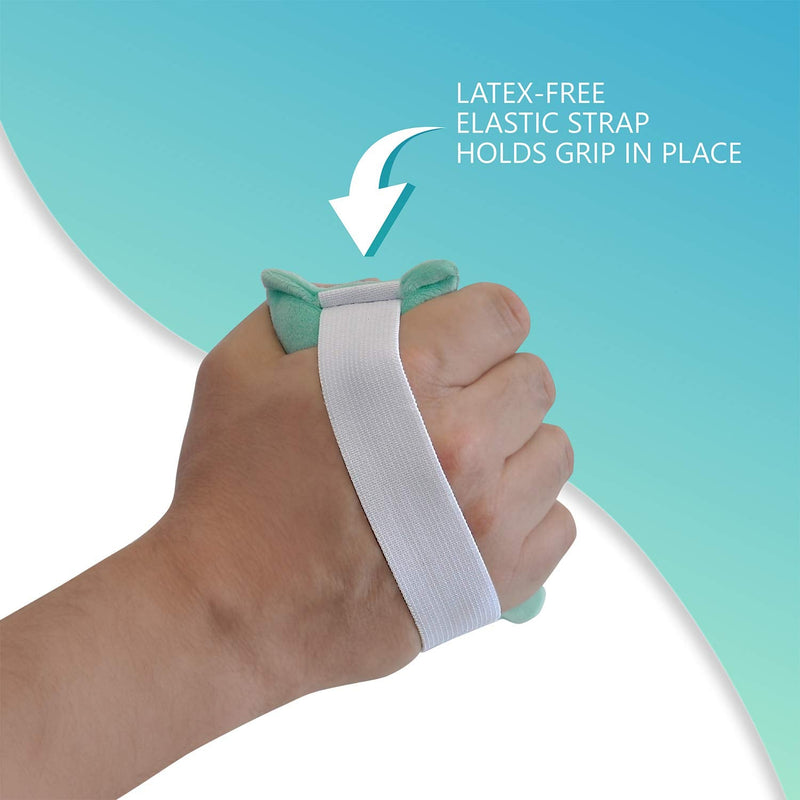 NYOrtho Hand Contracture Cushion 5" x 2.5" - 1-Pack Palm Grip for Stroke Recovery & Orthopedic Support - Latex-Free, Odor-Control, Sweat-Resistant, Machine Washable Palm Protector with Elastic Strap Regular 1 - Pack