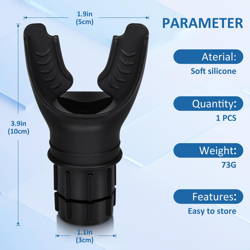 [Australia] - Breathing Trainer with Adjustable Resistance | Portable Respiratory Trainer with High-Grade Silicone | Compact Lung Exercise Device | Easy to Clean (Black) Black 