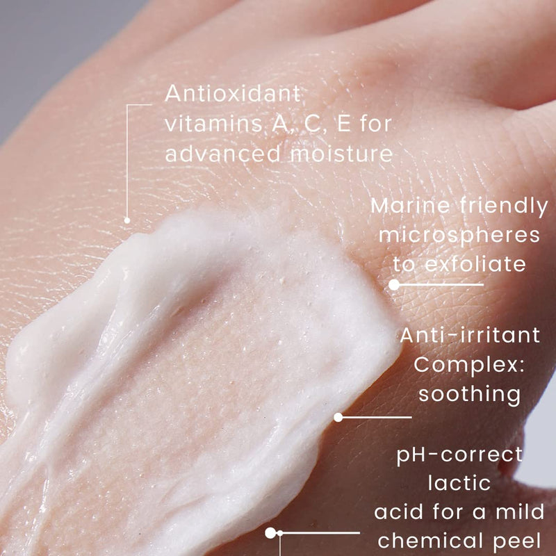 Skincare Peel and Scrub for Face and Body - Lactic Acid Retinol Vitamin C, E At-Home Microdermabrasion Anti-Irritant Dermatologist Tested