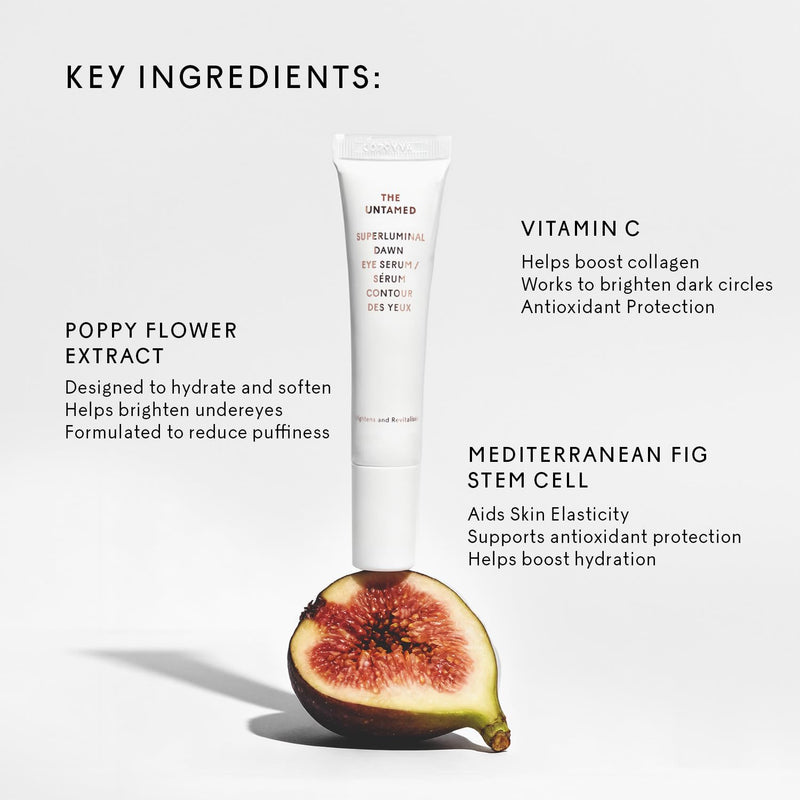Superluminal Dawn Eye Serum – Helps Refresh and Improve the Apperance of Under Eye Area –Brightening & Hydrating Skincare with Vitamin C, Poppy Flower & Cocoa Seed – 1 fl oz Cream