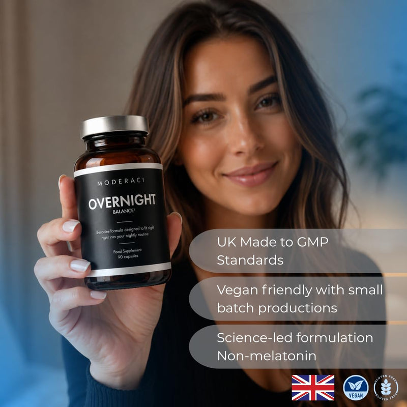 Overnight Balance | Sleep Support Supplement | 90 Capsules | by Moderaci