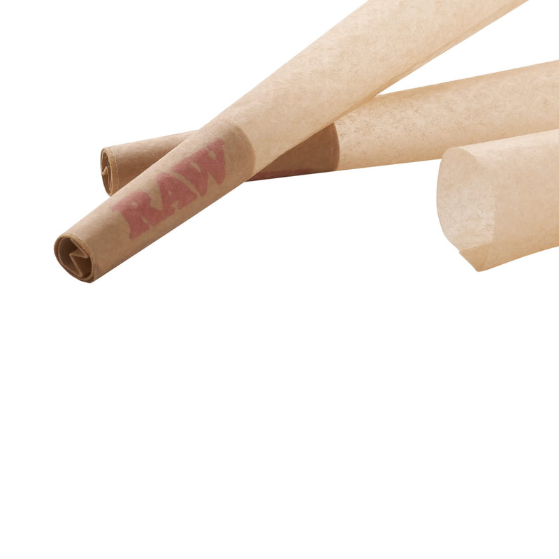 [Australia] - RAW Cones 1 1/4 Size: 50 Pack Patented Slow Burning Pre Rolled Rolling Papers & Tips, Classic Raw Paper, 84mm 