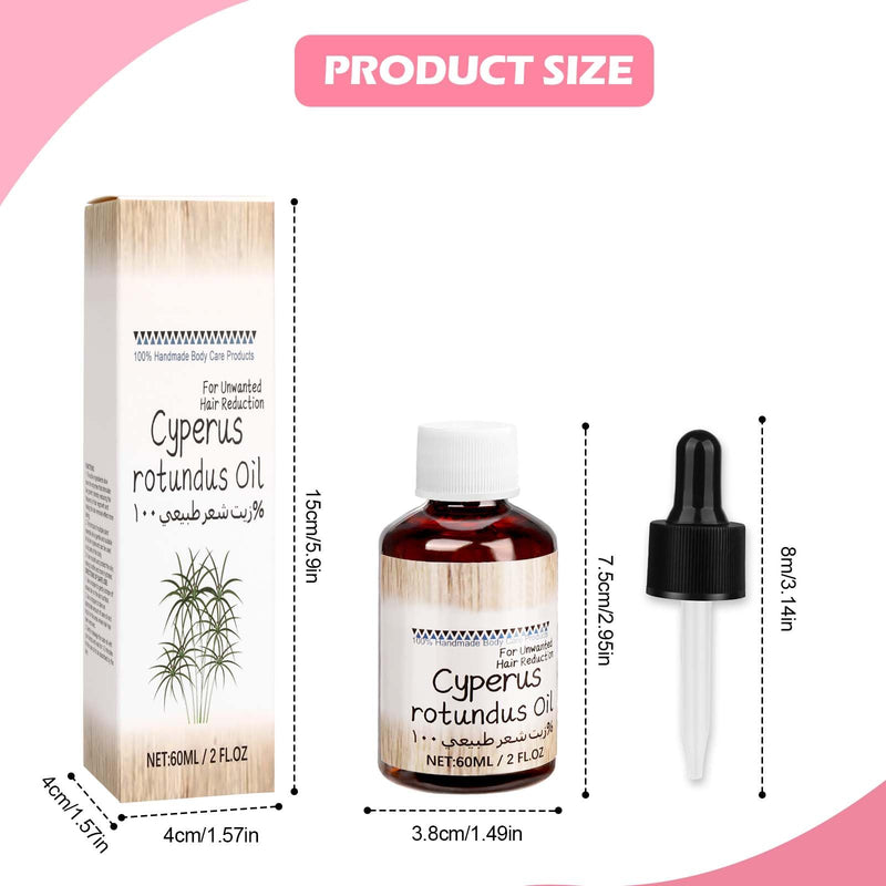 [Australia] - Cyperus Rotundus Oil, 60 Ml Cyperus Oil With Dropper, Pure Cyperus Oil, Cyperus Rotundus, Cyperus Oil Natural, Mature Cyperus Rotundus Oil To Reduce Body Hair Growth 