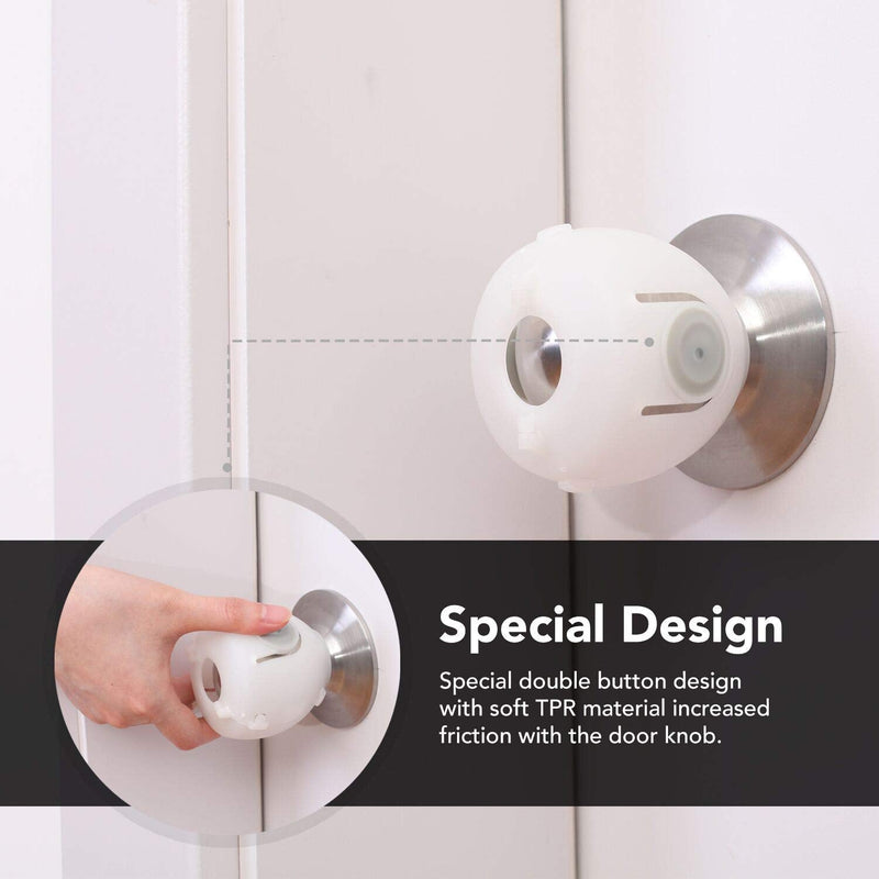 [Australia] - EUDEMON 6 Pack Baby Safety Door Knob Covers Door Knob Locks 