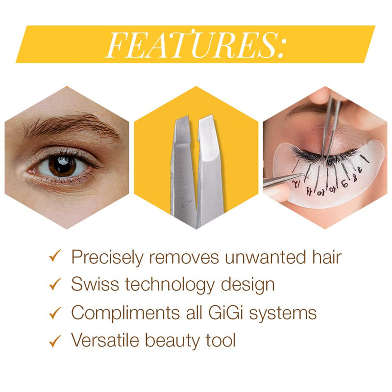 [Australia] - GiGi Slanted Tweezer for Ingrown Hair and Stubble Removal 