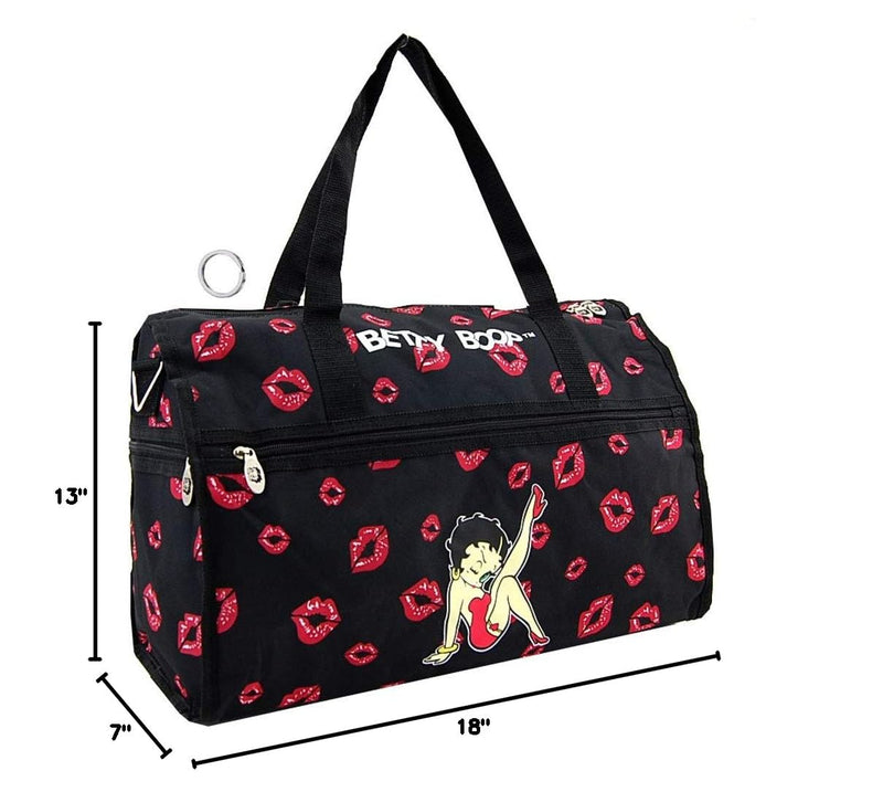 Betty Boop Red Lips Duffle Bag Tote