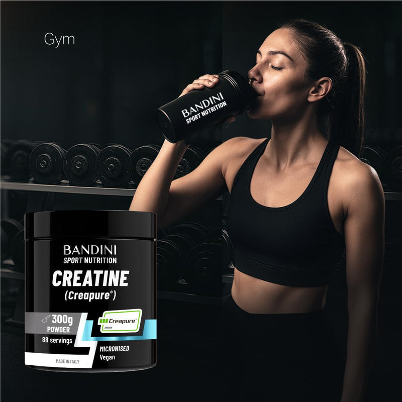 Bandini® Creatine CREAPURE® Pure Powder Monohydrate - 300g for 88 Servings - 100% Vegan - Pure and Clean Creapure Supplement for Sport, Gym, Strength & Pre Workout - No fillers - for ATP and Recovery