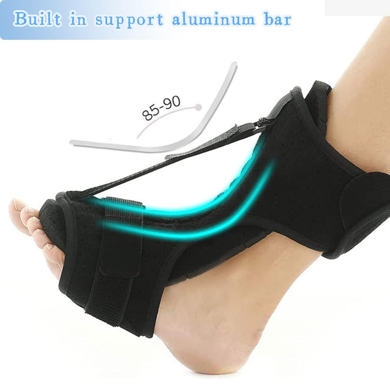 [Australia] - Kraeoke Plantar Fasciitis Night Splint Adjustable Foot Stabilizer Ankle Brace Compression Socks with Massage Ball Fasciitis Foot Pain Relief Kit for Women Men 