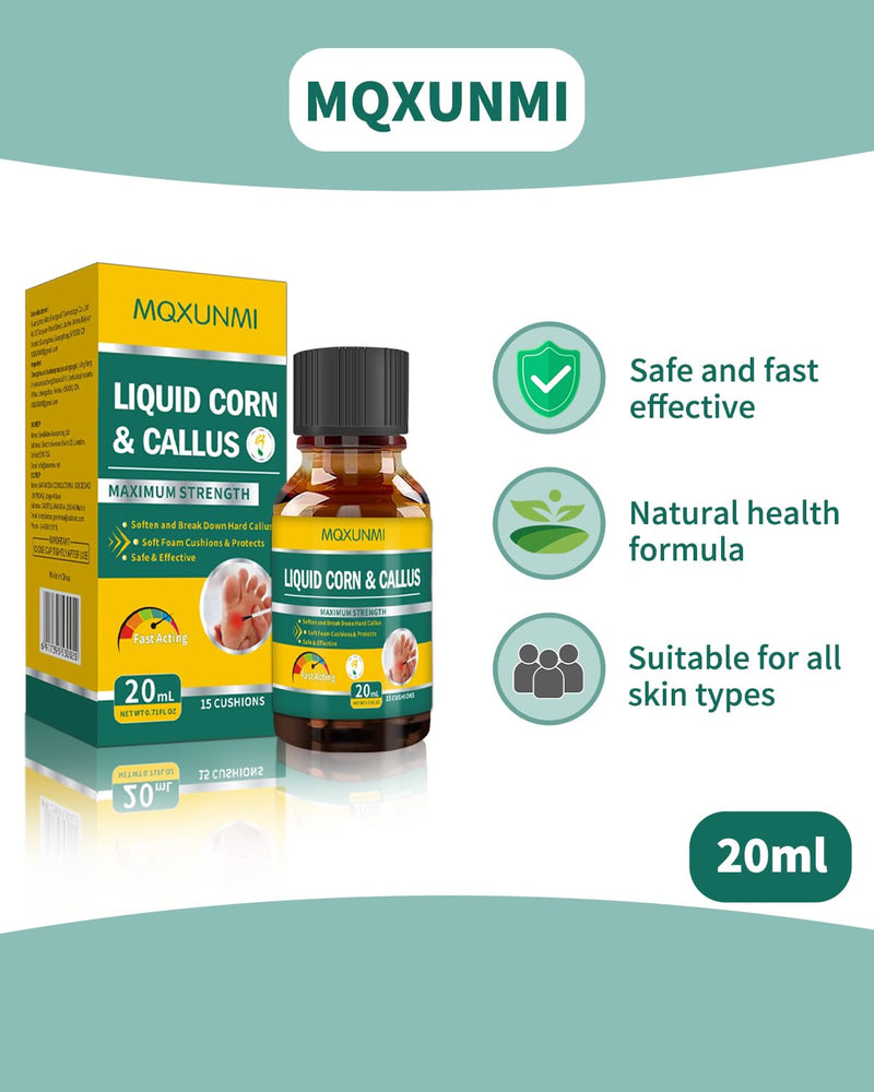 [Australia] - MQXUNMI 20 ml corn remover, corn remover, against corns and callus remover, corn remover, corn relief from corn pain and foot care 