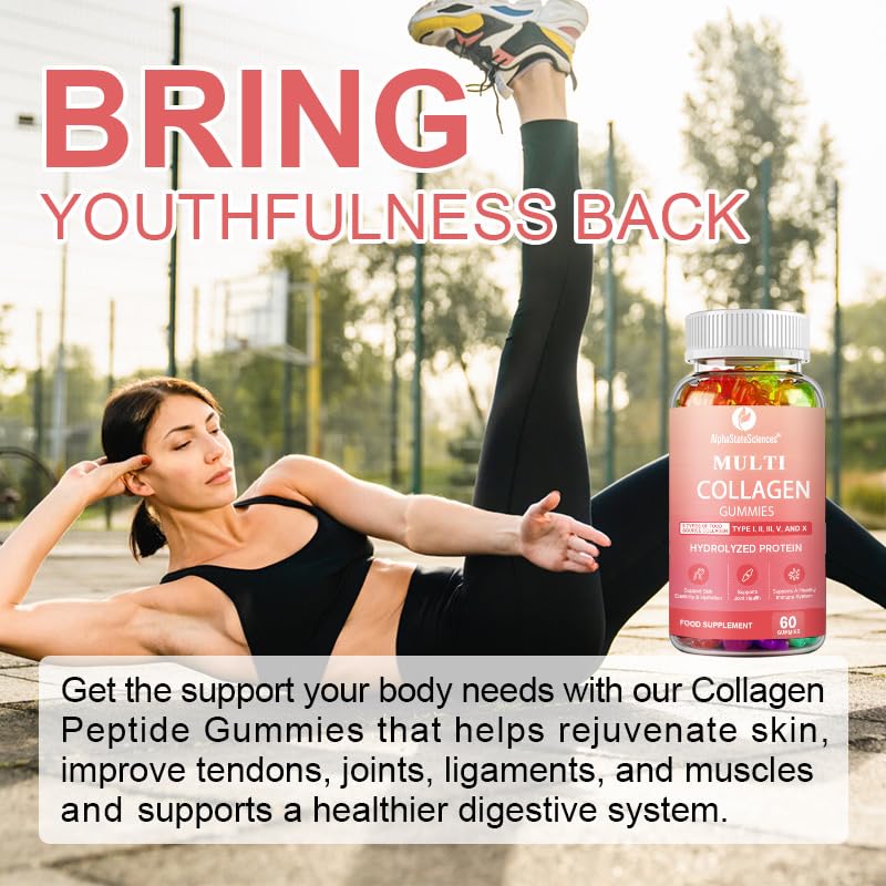 Multi Collagen Power Blend - 5 Types of Hydrolyzed Collagen with Vitamins C & E, Biotin, Zinc, and Selenium for Ultimate Skin, Hair, and Joint Support