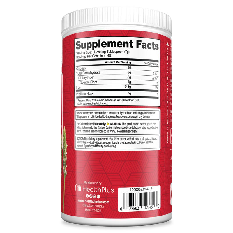 [Australia] - Health Plus Colon Cleanse - Natural Daily Fiber Powder- Gluten Free, Detox, Heart Healthy (12 Ounces, 48 Servings) Original 12 Ounce (Pack of 1) 