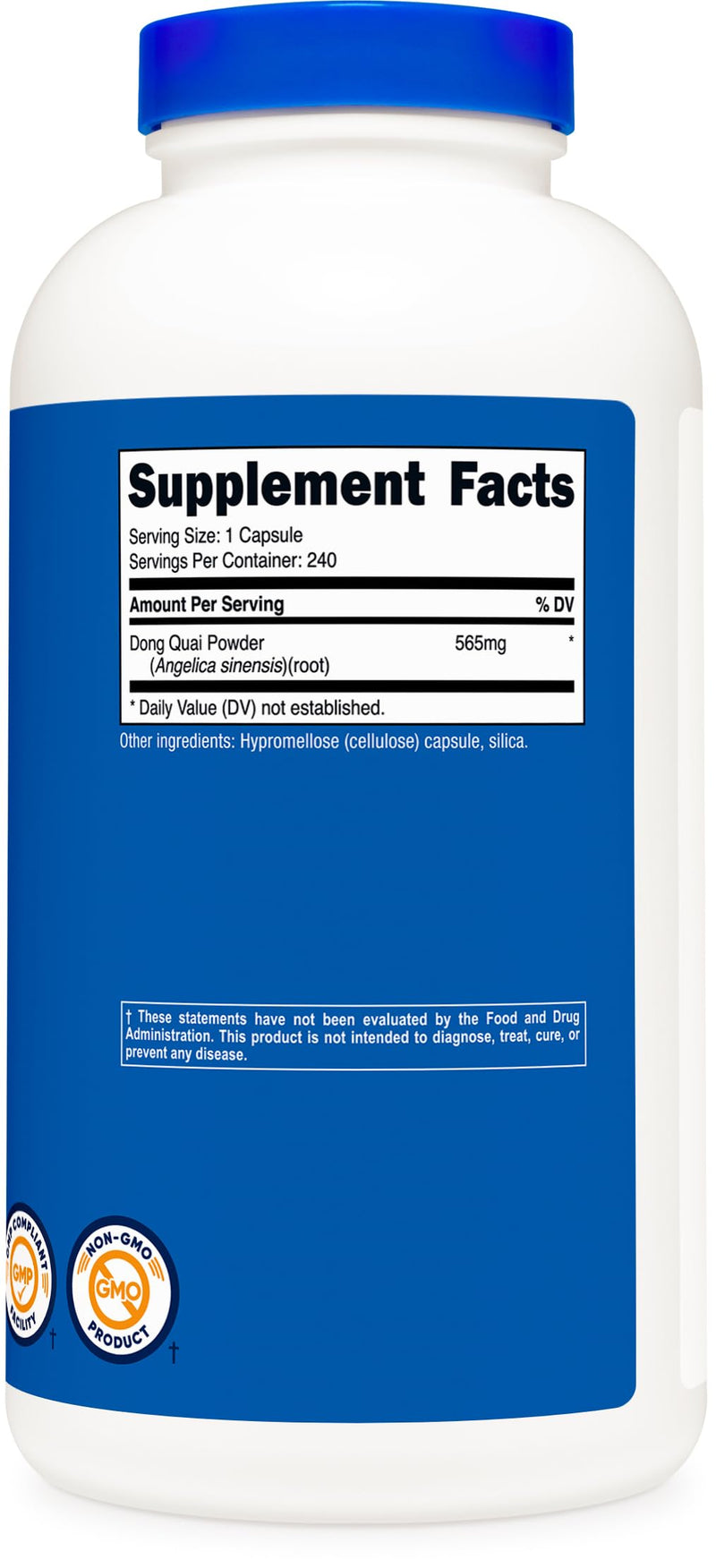 [Australia] - Nutricost Dong Quai 565mg, 240 Capsules (Angelica Sinensis) - Vegetarian Caps, Non-GMO, Gluten Free 240 Count (Pack of 1) 