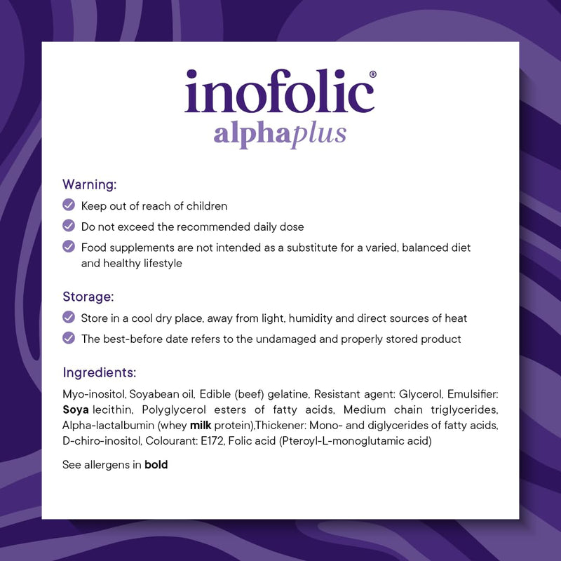 AlphaPlus – Myo-Inositol & D-Chiro-Inositol – 40:1 Ratio – 400ug Folic Acid – PCOS Supplement for Women – Hormonal Balance, Fertility & Metabolic Function – 60 Capsules – 1 Month Supply