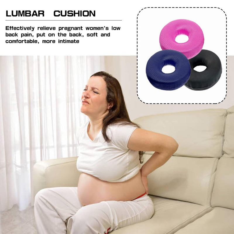 [Australia] - 2Pcs Donut Pillow Donut Seat Cushions Round Hollow Tailbone Ear Hole Piercing Pillows Hemorrhoid Cushions for Relieve Pain,Random Color,5.9 inch 