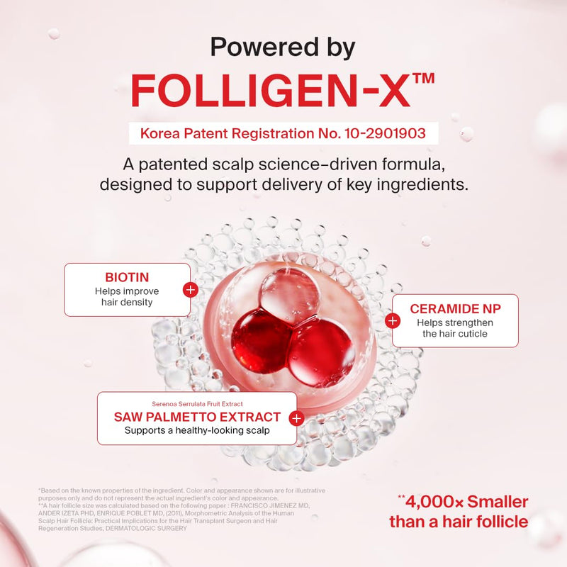 Dr.FORHAIR Folligen Thickening Shampoo 16.9 fl oz Herbal floral scent 16.9 Fl Oz (Pack of 1)