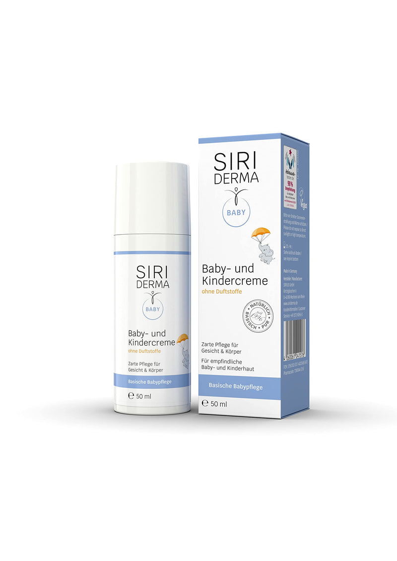 [Australia] - SIRIDERMA baby and children's cream| Alkaline skin care for dry and sensitive skin | Already for newborns | Without perfume and alcohol (50 ml) 50 ml (pack of 1) 