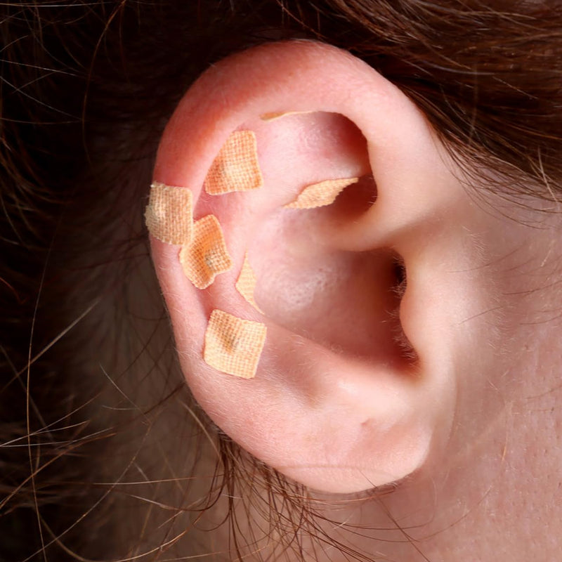 [Australia] - Healifty 600 Count Ear Seeds Stainless Steel Magnetic Ear Seeds Acupuncture Stickers Way to Solve Headache Back Pain Stress 
