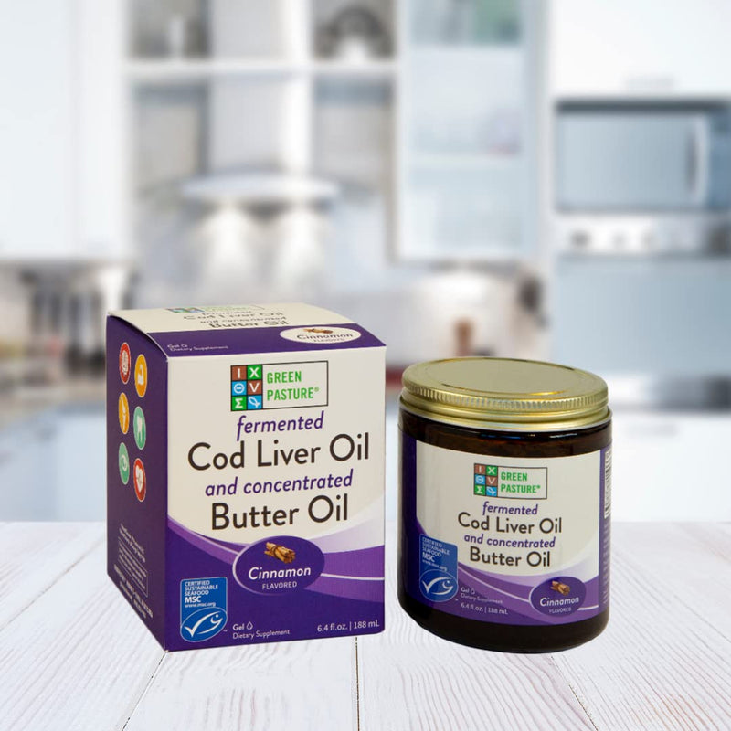 [Australia] - Green Pasture Butter Oil/Fermented Cod Liver Oil Blended Gel - 6.4 oz.- Vitamin A & D- EPA - DHA - Omega Fatty Acids (Cinnamon) (Cinnamon) Cinnamon 