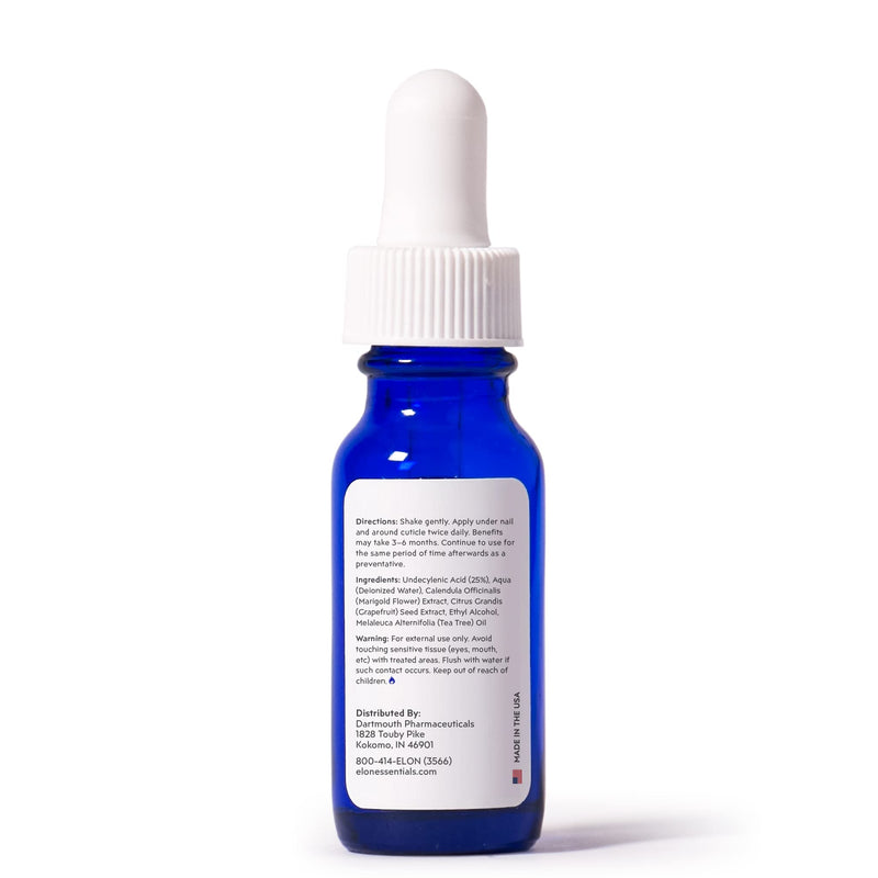 Elon Dual Defense Anti-Fungal Formula | 25% Undecylenic Acid | Treat & Eliminate Nail Fungus | Dermatologist & Podiatrist Recommended 0.51 Fl Oz (Pack of 1)