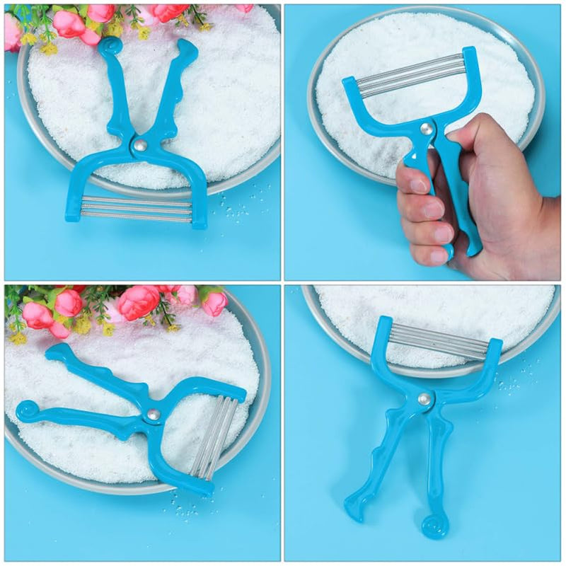 [Australia] - FRCOLOR 3 Sets 2pcs Facial Hair Remover Manual Epilator Spring Hair Remover Threading Tool Removal Epilator Smooth Glide Threader Spring Wire Stainless Steel Wink 15x9cmx3pcs 