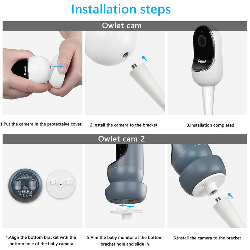 [Australia] - Crib Mount for Owlet Cam 2, Owlet Cam Smart Baby Monitor, Owlet Duo and Arlo Cameras (Twist Mount Bracket) Strip shape bracket 