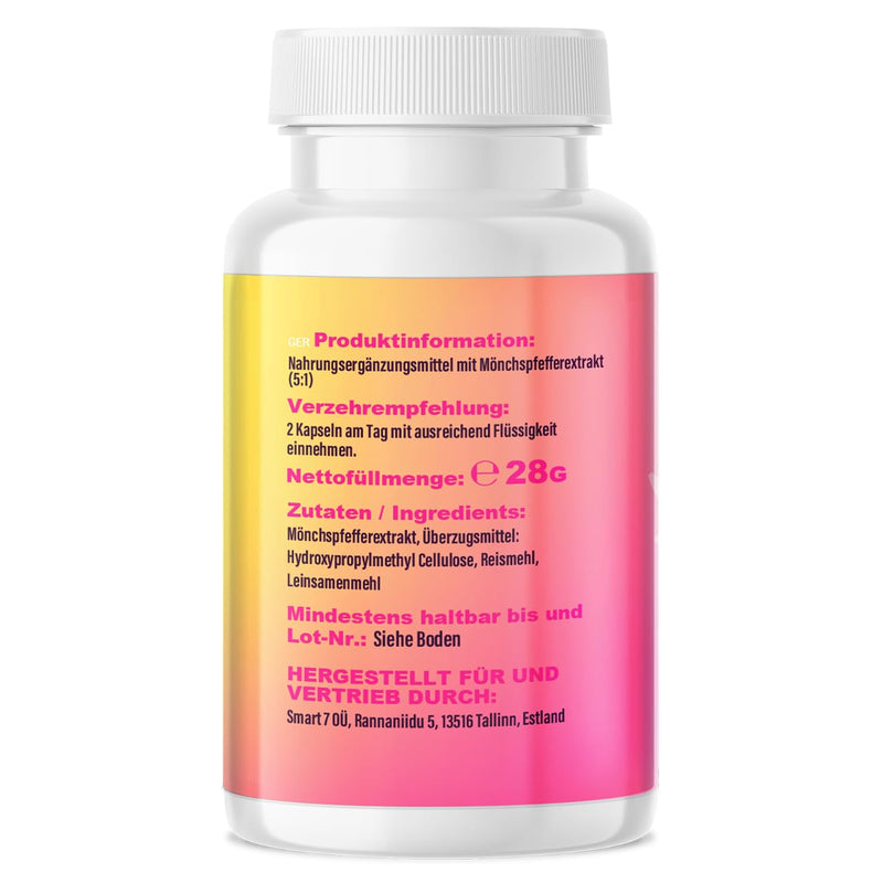 [Australia] - Pure Passion® Monk's Pepper for Ladies - dietary supplement for women - high-dose monk's pepper, with 10 mg Agnus Castus 5:1 - ideal for daily needs - 60 capsules, Made in Germany 