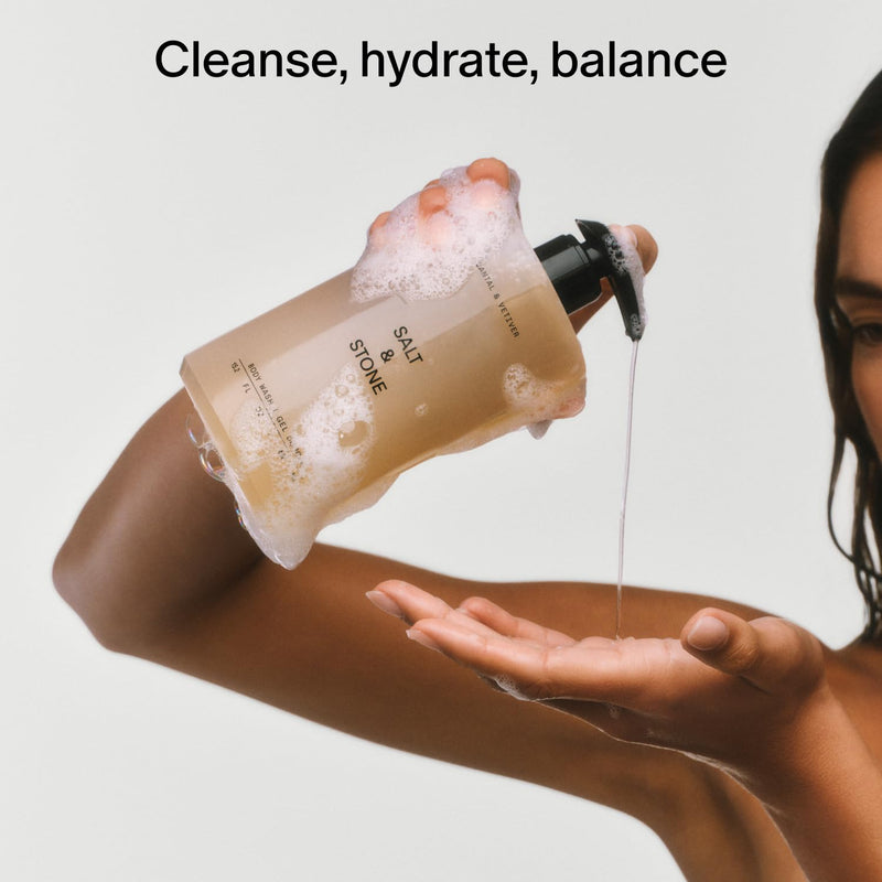 [Australia] - Salt & Stone Body Wash with Antioxidants for Deep Moisture | For Women & Men, Sulfate, Paraben, & Dye Free, Leaving Skin Soft and Hydrated | Bergamot & Hinoki 15.2 fl oz Bergamot & Hinoki - 15.2 fl oz 