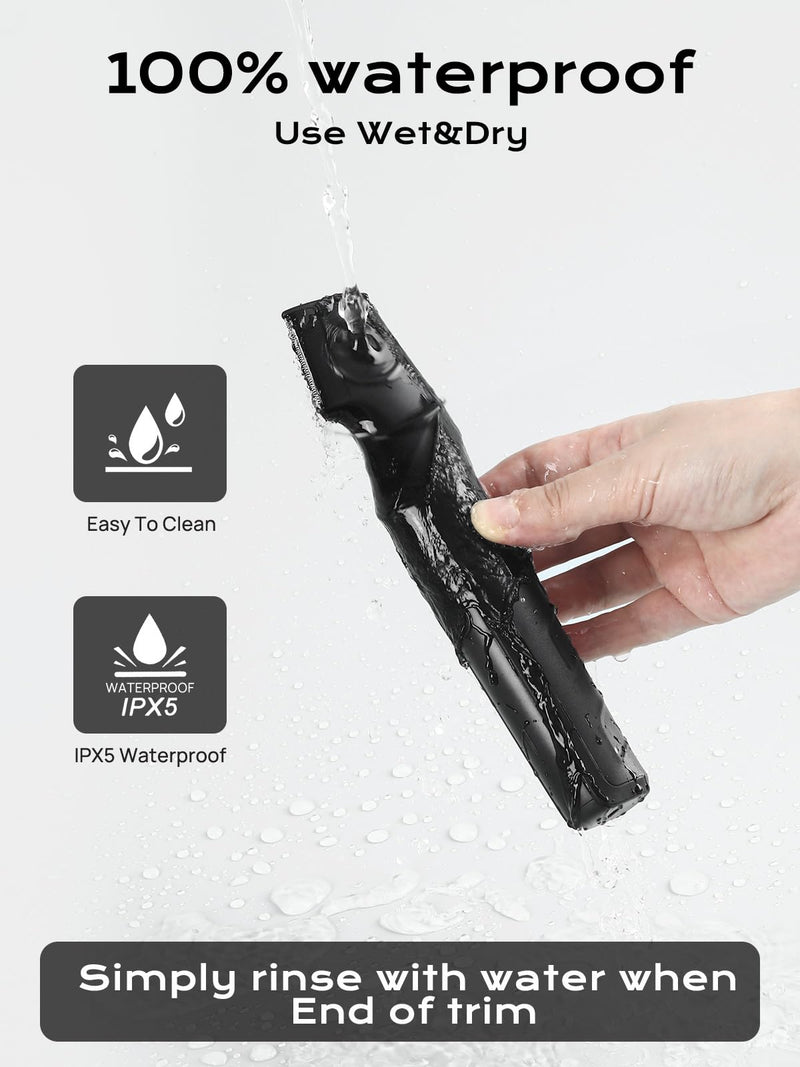 [Australia] - Electric Body Hair Trimmer for Men,Cordless Waterproof Body Razor 120 Mins Long Lasting,V-Shaped Lightweight Portable Pubic Hair Trimmer for Ball/Groin Pubic Sensitive Area 