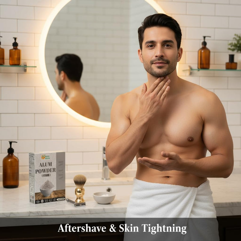 [Australia] - Potassium Alum Powder (Fitkari), Pure Granulated Alum for Skin Care, Canker Sores, Deodorant, Alumbre en Polvo, Natural Cleansing & Flowers, 5.3 oz 