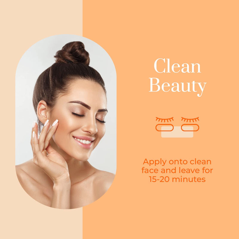 Clear Beauty Vitamin C & Collagen Under Eye Patches – Reduces Dark Circles, Puffiness & Fine Lines – Hydrating & Firming Eye Pads – Dermatologist Tested, Korean Skin Care, Vegan Clean Beauty – 3 Pack Vitamin C & Collagen (15 Pairs)