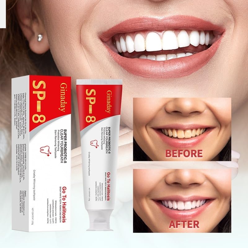 [Australia] - Sp-8 Probiotic Whitening Toothpaste, Enhanced Formula with 8 Probiotics Oalance Oral Microbiota for Enamel Protection, Deep Cleaning Care Toothpaste Fresh Breath -2Pcs 2 