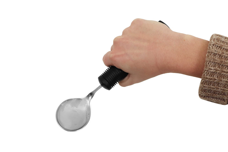 [Australia] - KMINA - Bilateral Adaptive Spoons for Disabled Adults (Adjustable Angle), Bendable, Medical, Curved Arthritic Hands Spoon 