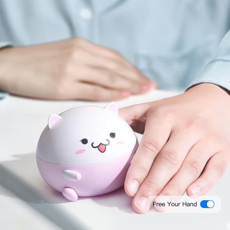 [Australia] - Cute Contact Lens Cleaner, Case Cleaning Machine with Solution Soak Case and Contact Lens Applicator Tool for Daily Vision Care, Travel Size (Pink) Pink 