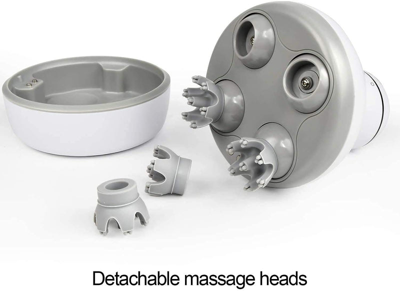 [Australia] - cotsoco Electric Scalp Head Massager, Cordless Hair Massage Waterproof Head Massager with 4 Heads 84 Nodes for Hair Growth, Stress Release Massage & Deep Clean, Gifts for Mom, White 