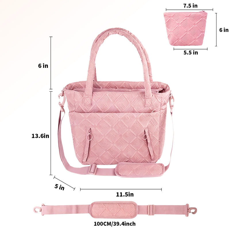 SUNRISING Tote Bag + Travel Toiletry Bag Pink