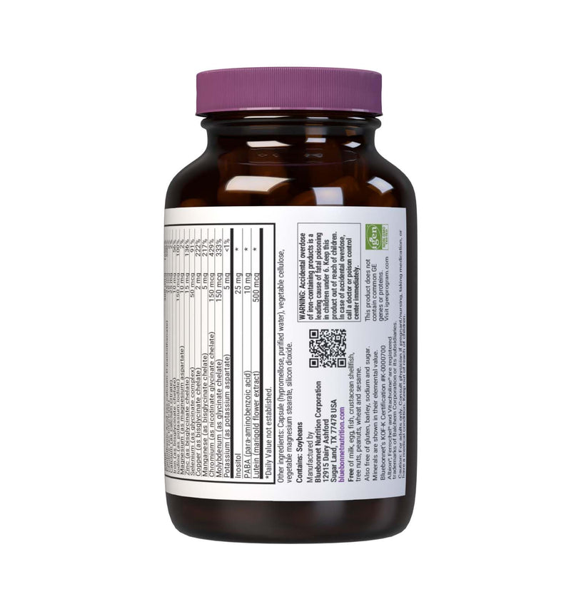 Bluebonnet Nutrition Mult One (with Iron), Daily Nutritional Support*, Vegetarian Friendly, Kosher Certified, Gluten-Free, Dairy-Free, 60 Vegetable Capsules, 60 Servings | Daily Nutritional Support; Vegetarian, Kosher Certified, Gluten-Free, Dairy-Free