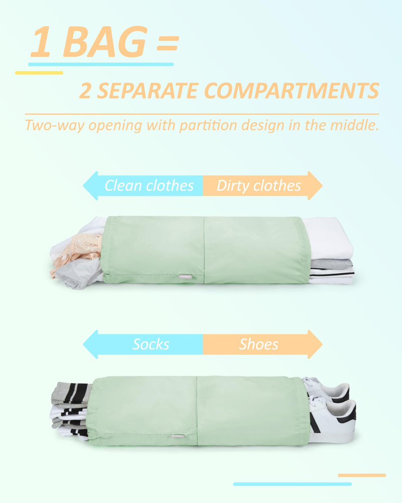BAGSMART Compression Packing Cubes for Travel Essentials | 14 Set /6 Set /4 Set/2 Set, Lightweight, Durable Lime Cream Set of 6