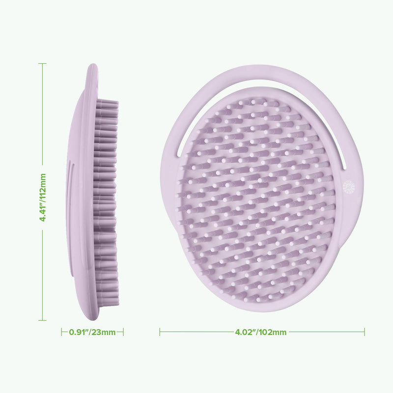 [Australia] - haakaa Silicone Shampoo Brush - Cradle Cap Brush Comb - Baby Hair Scrubber - Newborn Essentials Must Haves - 1pk-Lavender Lavender 