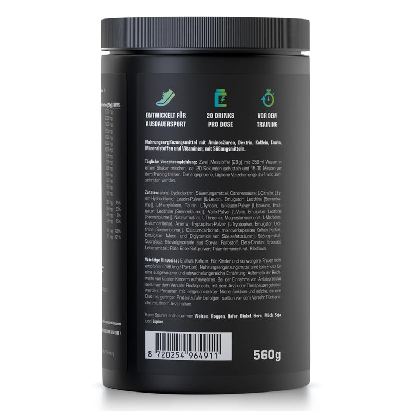 [Australia] - OS NUTRITION Götterpuls Tempo Premium Pre Endurance Drink 560g (Orange) Orange 560g (Pack of 1) 